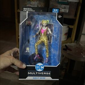 DC Multiverse Harley Quinn Figure with Gold and Pink Accents